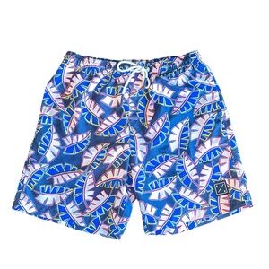 American Eagle Men’s Tropical Print Swim Trunks Medium Modern Utility Vacation